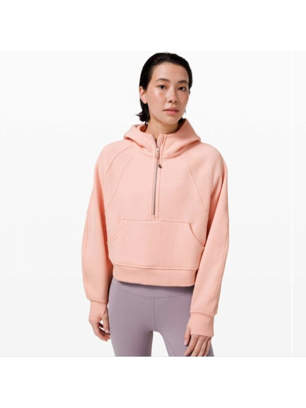 Lululemon Scuba Oversized 1/2 Zip Hoodie Pink Mist